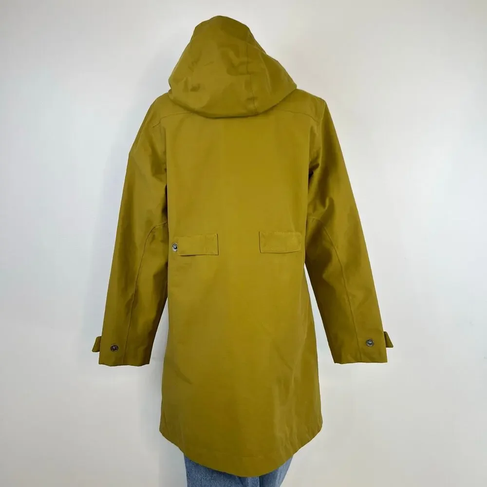 Seasalt Cornwall RAIN Coverack Waterproof Yellow Green Pear Rain Coat Jacket (8) - Picture 5 of 16